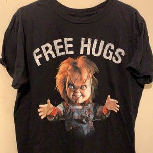 Chucky "Free Hugs" Black Graphic Tee
